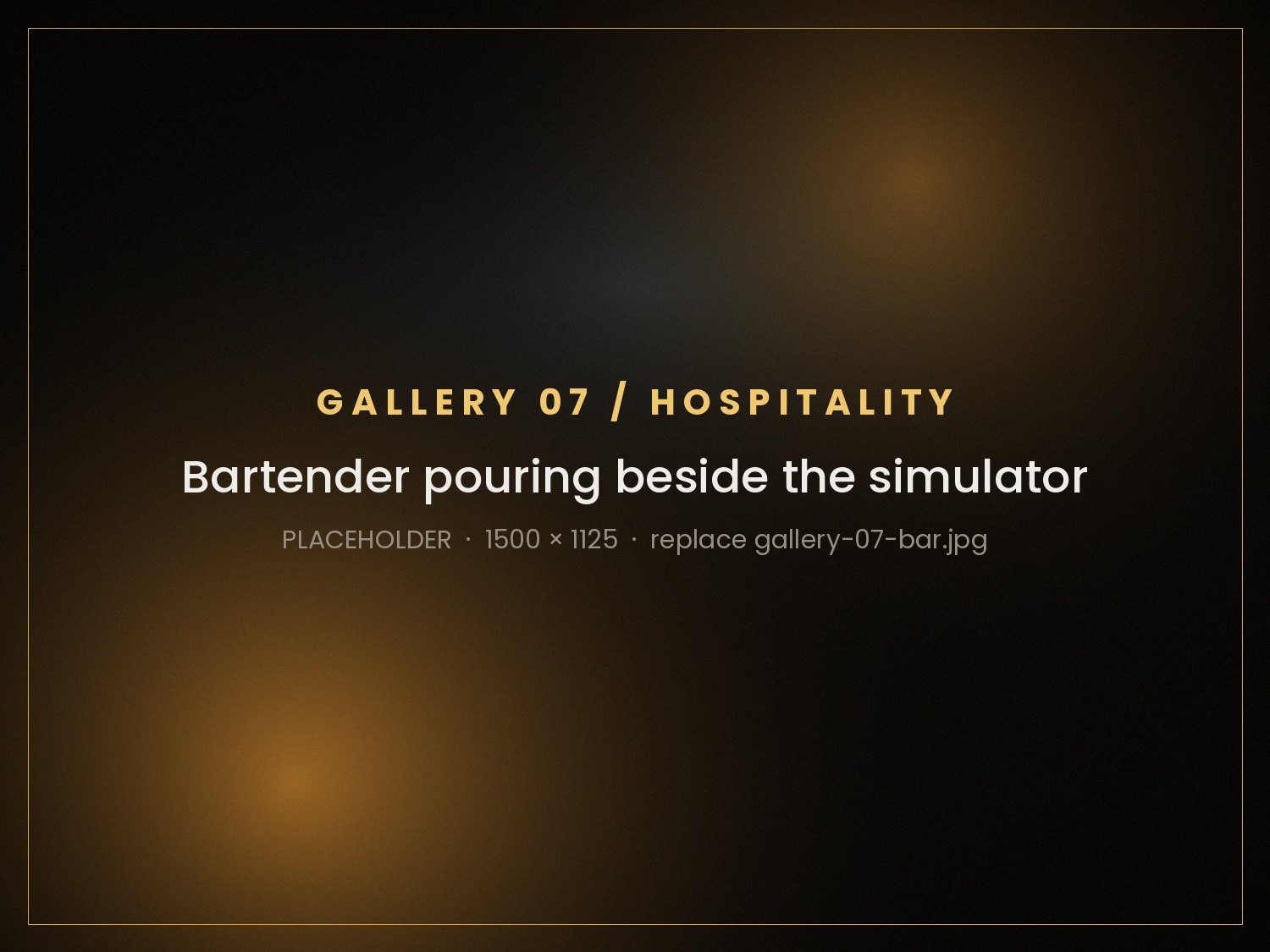 Signature cocktails poured a few steps from the tee.